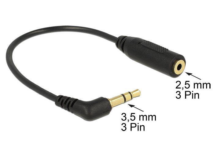 EAN 4043619656752 - DeLOCK 0.17m 2.5mm/3.5mm cable de audio 0,17 m 3,5mm 2,5mm Negro imagen 2