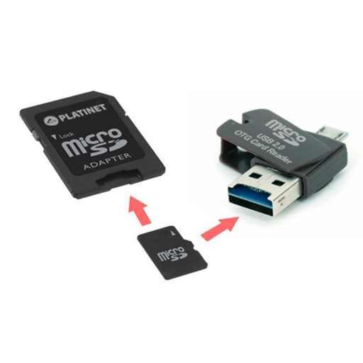 EAN 5907595422246 - Platinet 16GB MicroSDHC + card reader + otg + adapter MicroSD imagen 2