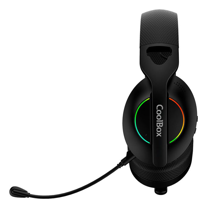EAN 8436624420108 - CoolBox WB01 RGB Auriculares Inalámbrico y alámbrico Diadema Juego USB Tipo C Bluetooth Negro imagen 2