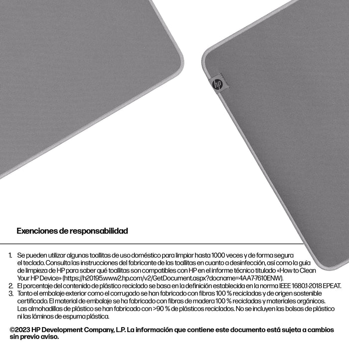 EAN 0197498446790 - HP 205 Sanitizable Desk Mat Gris imagen 6