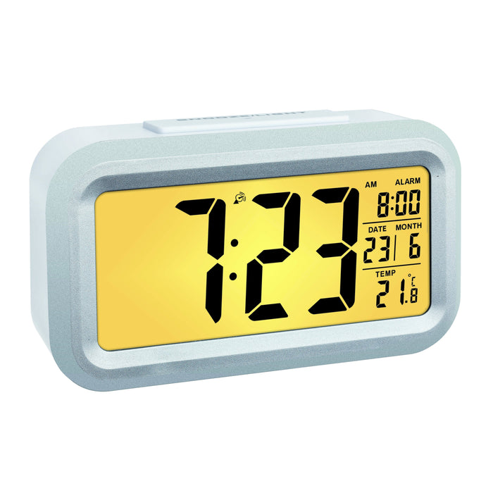 EAN 4009816033369 - TFA-Dostmann 60.2553.02 despertador Reloj despertador digital Plata, Blanco imagen 2