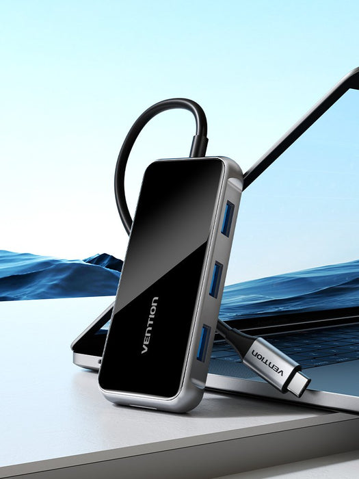 EAN 6922794766631 - Vention TFMHB base para portátil y replicador de puertos Alámbrico USB 3.2 Gen 1 (3.1 Gen 1) Type-C Negro imagen 4