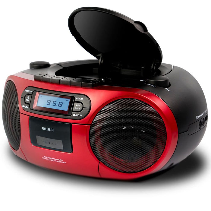 EAN 8435256897210 - Aiwa BBTC-550RD Reproductor de CD portátil Negro, Rojo imagen 2