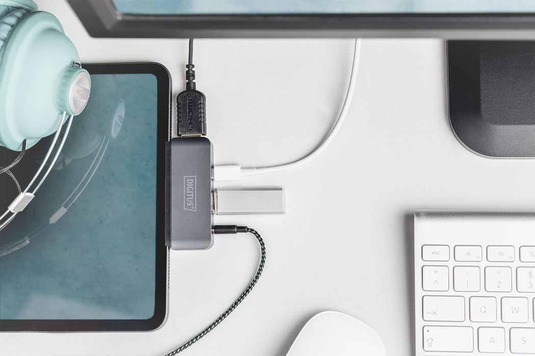 EAN 4016032472537 - Digitus DA-70893 base para portátil y replicador de puertos USB 3.2 Gen 1 (3.1 Gen 1) Type-C Gris imagen 2