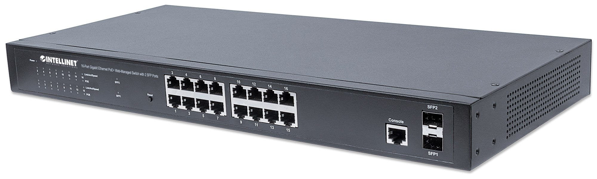 EAN 0766623561198 - Intellinet 561198 switch Gestionado L2+ Gigabit Ethernet (10/100/1000) Energía sobre Ethernet (PoE) 1U Ne imagen 1