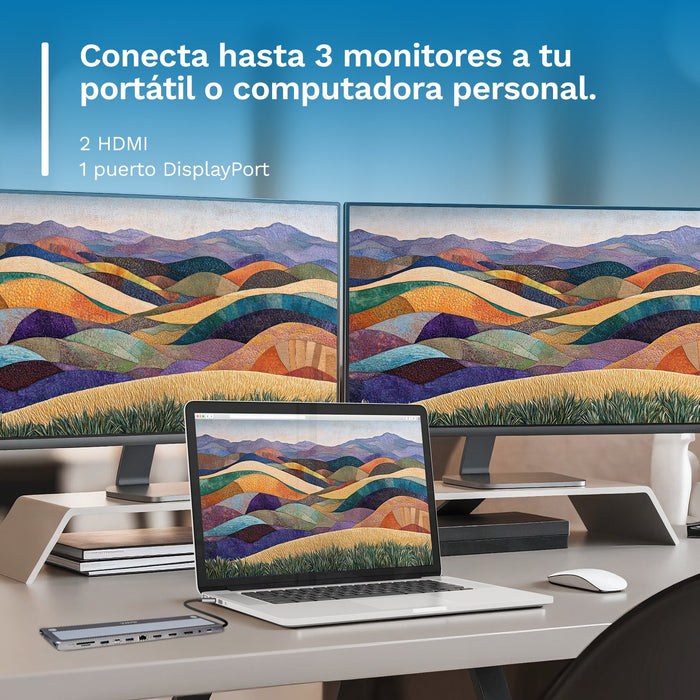 EAN 8052101435351 - Ewent EW1150 base para portátil y replicador de puertos Alámbrico USB 3.2 Gen 1 (3.1 Gen 1) Type-C Alumin imagen 8