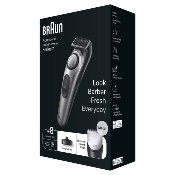 EAN 4210201448273 - Braun BeardTrimmer 7 BT7420 Batería 40 2 cm Negro, Gris imagen 2