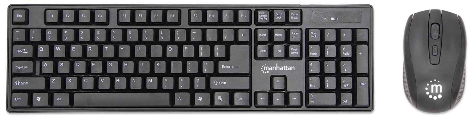 EAN 0766623179492 - Manhattan 179492 teclado Ratón incluido Oficina RF inalámbrico Alemán Negro imagen 1