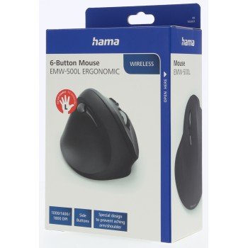 EAN 4047443424822 - Hama EMW-500L ratón Oficina Izquierda RF inalámbrico Óptico 1800 DPI imagen 5