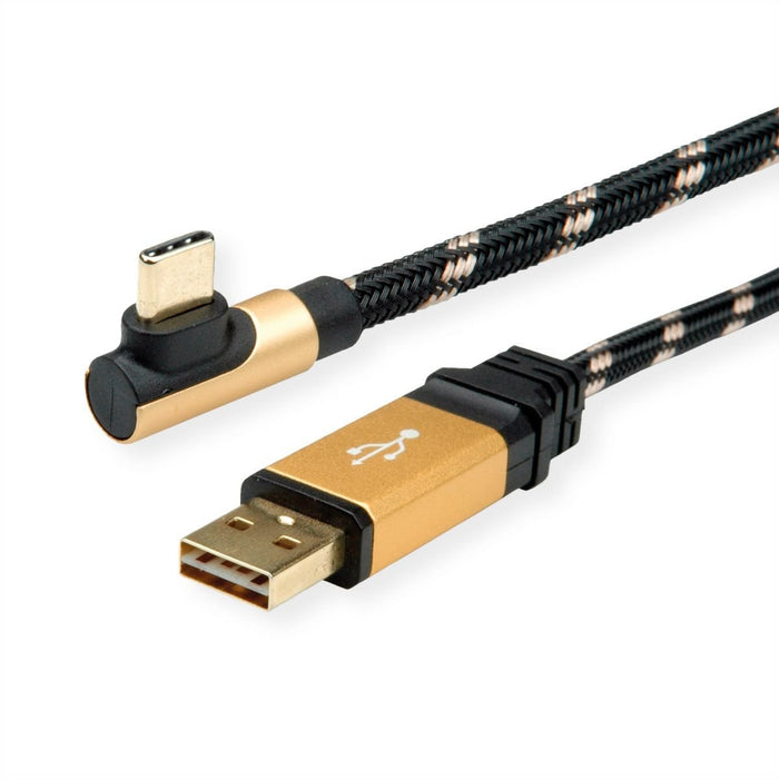 EAN 7630049615755 - ROLINE 11.02.9061 cable USB USB 2.0 1,8 m USB A USB C Negro, Oro imagen 1