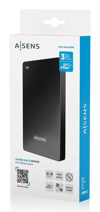 EAN 8435739901199 - AISENS ASE-2542B caja para disco duro externo Caja de disco duro (HDD) Negro 2.5" imagen 7