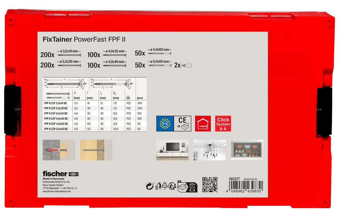 EAN 4048962439830 - Fischer 562277 tornillo/tuerca 700 pieza(s) Kit de tornillos imagen 7