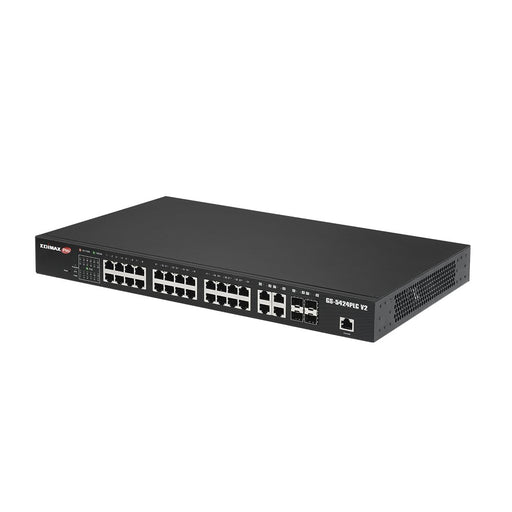 EAN 4717964704276 - Edimax GS-5424PLC V2 switch Gestionado Gigabit Ethernet (10/100/1000) Energía sobre Ethernet (PoE) 1U Neg imagen 2