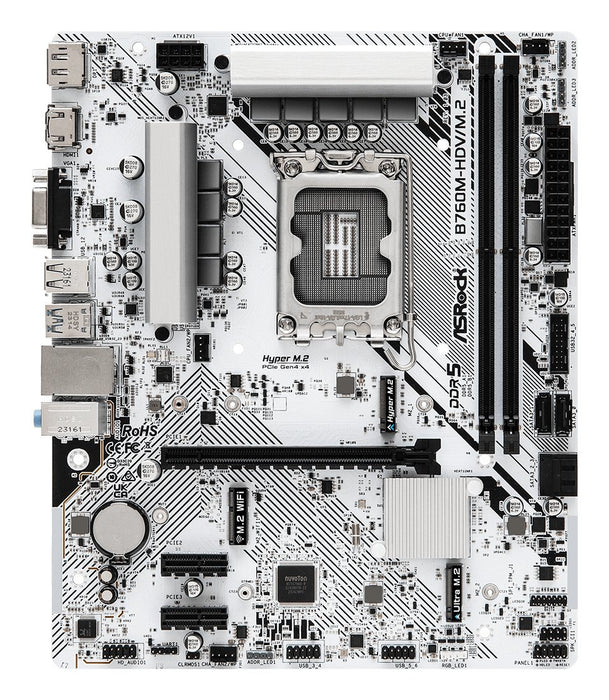 EAN 4710483943485 - Asrock B760M-HDV/M.2 placa base Intel B760 LGA 1700 micro ATX imagen 2