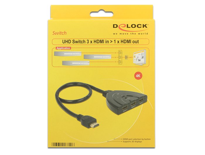 EAN 4043619186006 - DeLOCK 18600 interruptor de video HDMI imagen 2