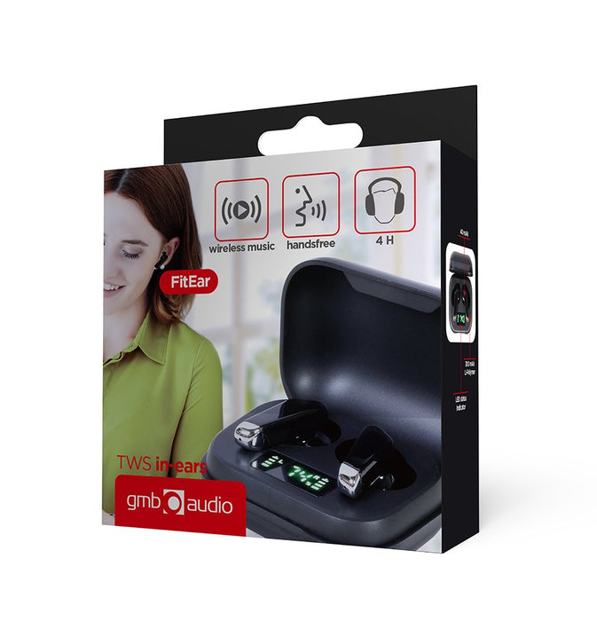 EAN 8716309120579 - Gembird FITEAR-X300B auricular y casco Auriculares Inalámbrico Dentro de oído Llamadas/Música USB Tipo C  imagen 3