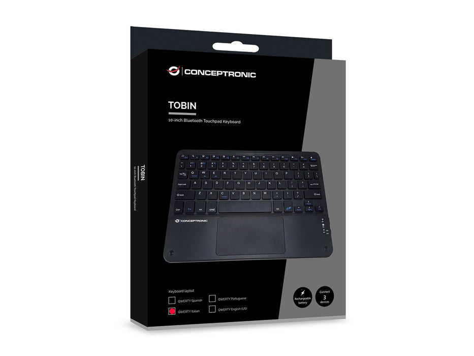 EAN 4015867238868 - Conceptronic TOBIN01BIT teclado Universal Bluetooth QWERTY Italiano Negro imagen 6