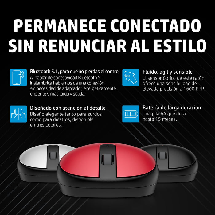 EAN 0195908877721 - HP 240 Empire Red Bluetooth Mouse ratón Oficina Ambidextro Óptico 1600 DPI imagen 10
