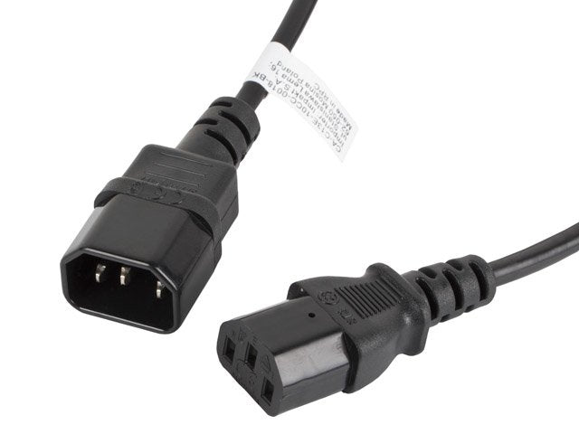 EAN 5901969409826 - Lanberg CA-C13E-10CC-0018-BK cable de transmisión Negro 1,8 m C13 acoplador C14 acoplador imagen 1