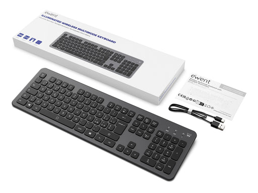 EAN 8052101434071 - Ewent EW3296 teclado Universal RF inalámbrica + USB QWERTY Español Negro, Gris imagen 2