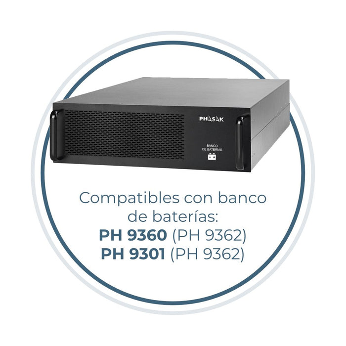 EAN 5605922036899 - Phasak PH 9360 sistema de alimentación ininterrumpida (UPS) Doble conversión (en línea) 6 kVA 6000 W imagen 4