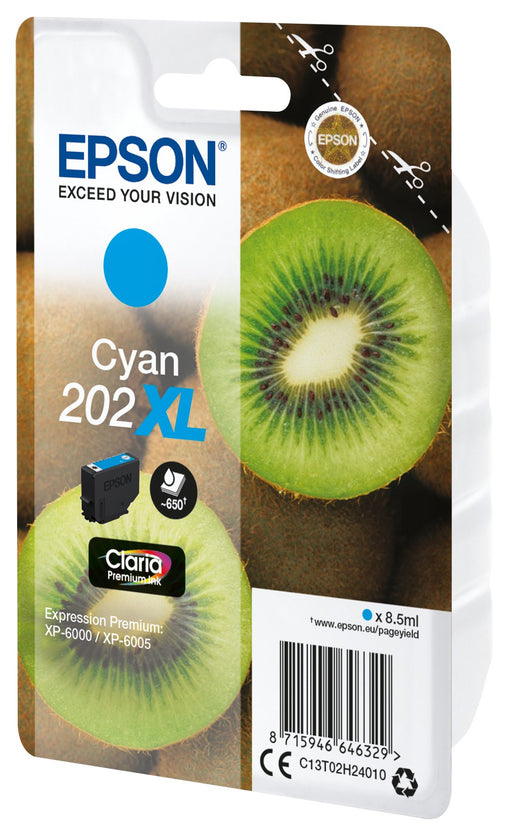 EAN 8715946646329 - Epson Kiwi 202XL cartucho de tinta 1 pieza(s) Original Alto rendimiento (XL) Cian imagen 1