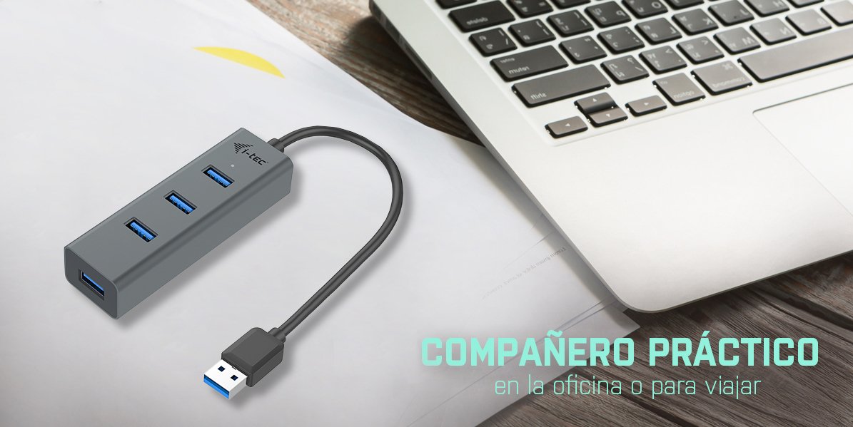 EAN 8595611702259 - i-tec Metal U3HUBMETAL403 hub de interfaz USB 3.2 Gen 1 (3.1 Gen 1) Type-A 5000 Mbit/s Gris imagen 5