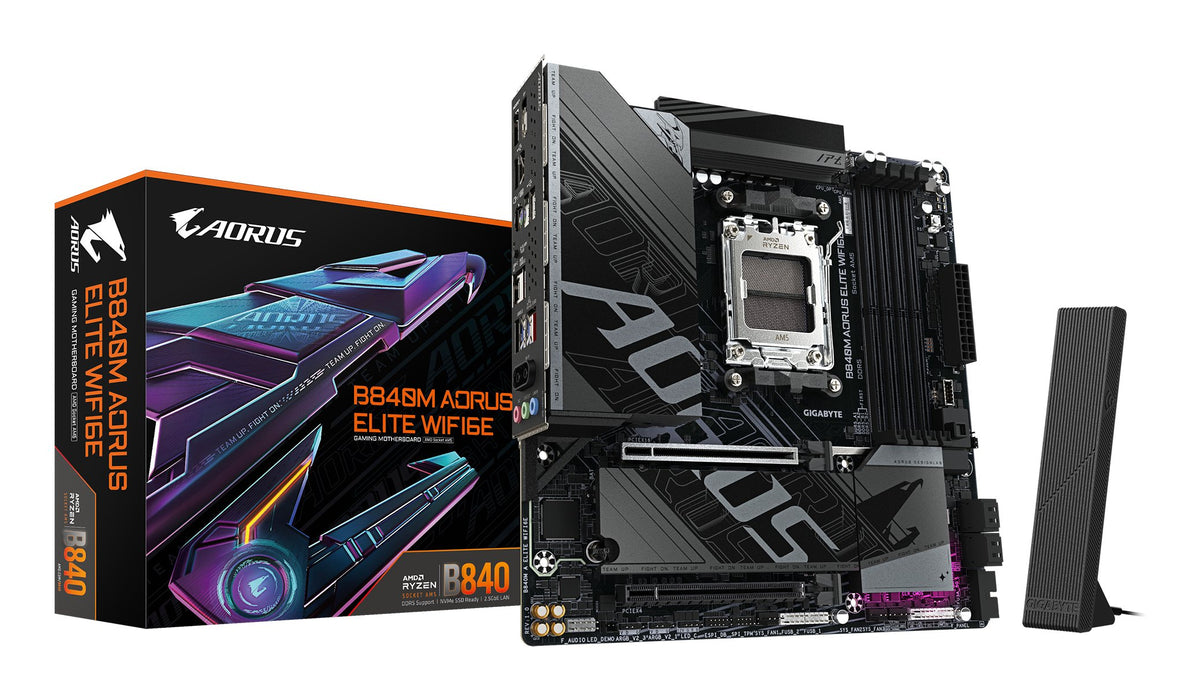EAN 4719331867331 - GIGABYTE B840M AORUS ELITE WIFI6E AMD B840 Zócalo AM5 micro ATX imagen 1