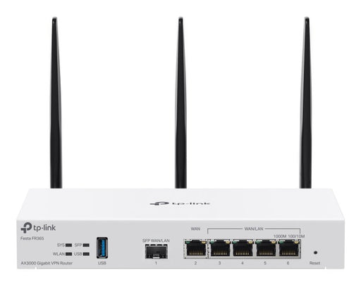 EAN 8885020622416 - TP-Link FESTA FR365 router inalámbrico Gigabit Ethernet Dual-band (2.4GHz + 5GHz or 2.4GHz + 6GHz) Blanco imagen 1