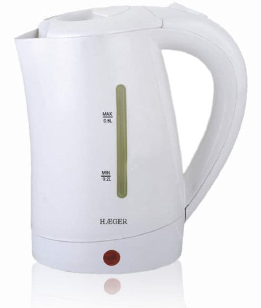 EAN 5608475009006 - Haeger EK-10W.015A tetera eléctrica 0,5 L 1100 W Blanco imagen 1
