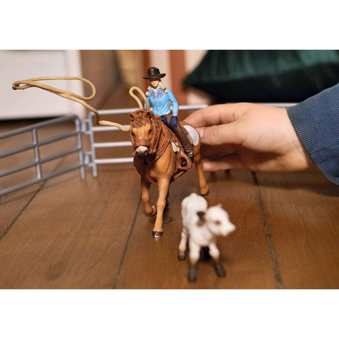 EAN 4059433473048 - schleich Cowgirl Team Roping Fun imagen 3