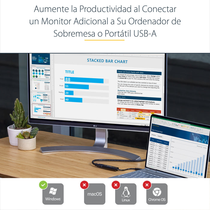 EAN 0065030854887 - StarTech.com USB32HDES Adaptador gráfico USB 1920 x 1200 Pixeles imagen 6