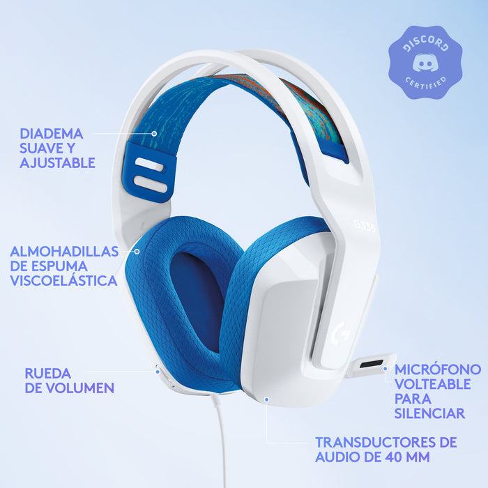 EAN 5099206094796 - Logitech G 981-001018 auricular y casco Auriculares Alámbrico Diadema Juego Blanco imagen 8