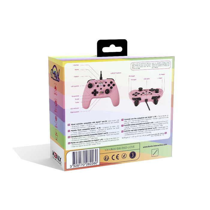 EAN 3328170282260 - Konix KX UNIK SWITCH/PC PAD BE LOVE Rosa USB Gamepad Analógico/Digital Nintendo Switch, PC imagen 8