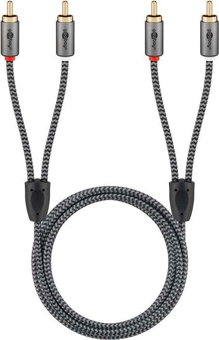 EAN 4040849652943 - Goobay 65294 cable de audio 3 m 2 x RCA Negro, Plata imagen 5