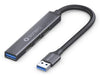 EAN 4251364735459 - sonero S-UH100-001 hub de interfaz USB 3.2 Gen 1 (3.1 Gen 1) Type-A 5000 Mbit/s Negro, Gris imagen 1