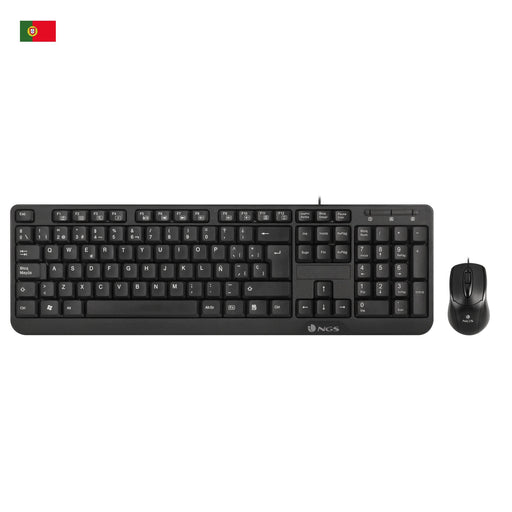 EAN 8435430609707 - NGS Cocoa Kit, QWERTY, PT teclado Ratón incluido Universal USB Portugués Negro imagen 1