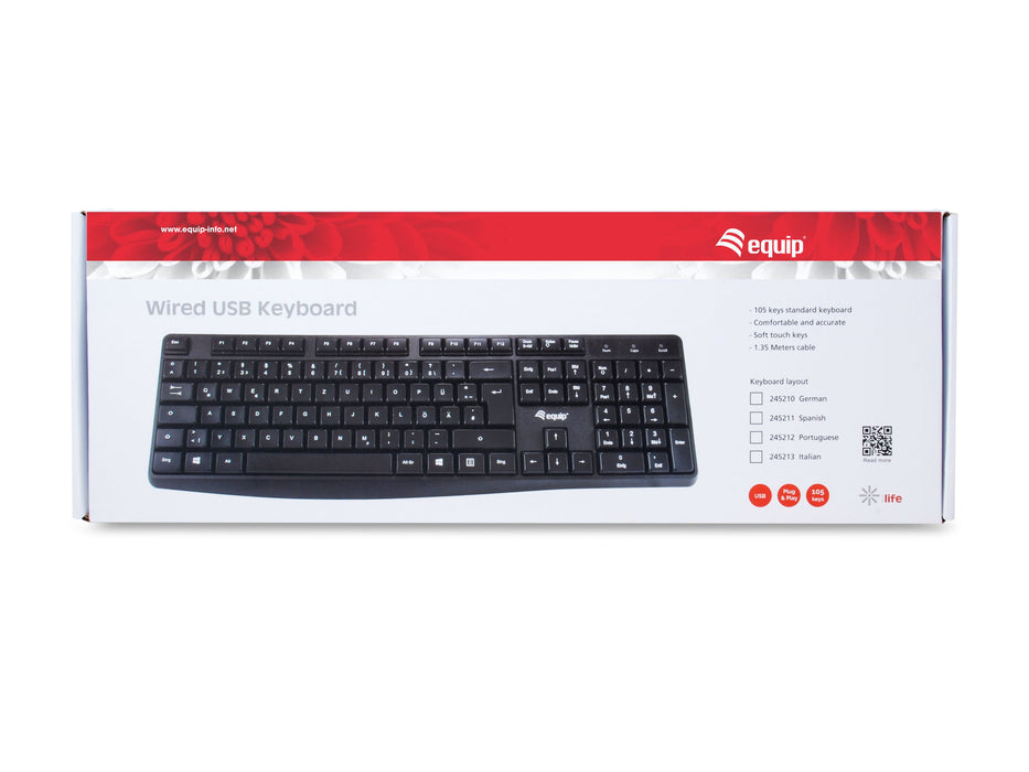 EAN 4015867223789 - Equip 245212 teclado Oficina USB QWERTY Portugués Negro imagen 3