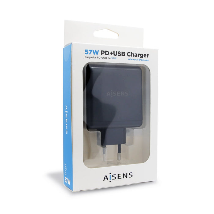 EAN 8436574706253 - AISENS ASCH-2PD45A-BK cargador de dispositivo móvil GPS, Mando para videojuegos, MP3, MP4, Teléfono móvil imagen 3