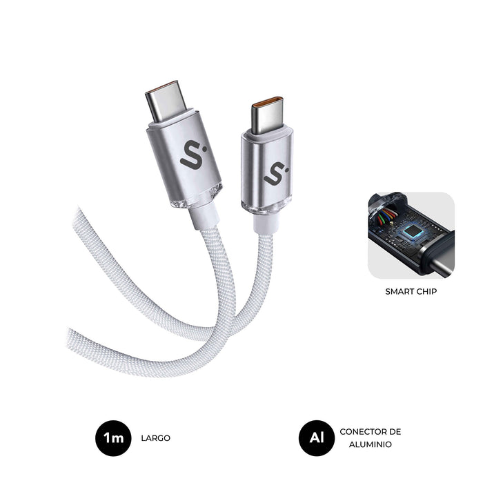 EAN 8436586743550 - SUBBLIM SUBCAB-C06010 cable USB USB 2.0 USB C Blanco imagen 1