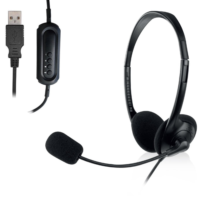 EAN 8056045876393 - Ewent EW3568 auricular y casco Auriculares Alámbrico Diadema Llamadas/Música USB tipo A Negro imagen 2