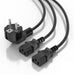 EAN 8435739901489 - AISENS A132-0865 cable de transmisión 3 m CEE7/7 Acoplador C13 2 x imagen 3