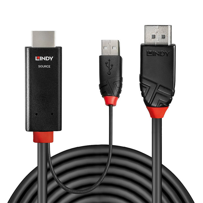 EAN 4002888414999 - Lindy 41499 adaptador de cable de vídeo 2 m HDMI + USB Type-A DisplayPort Negro imagen 2