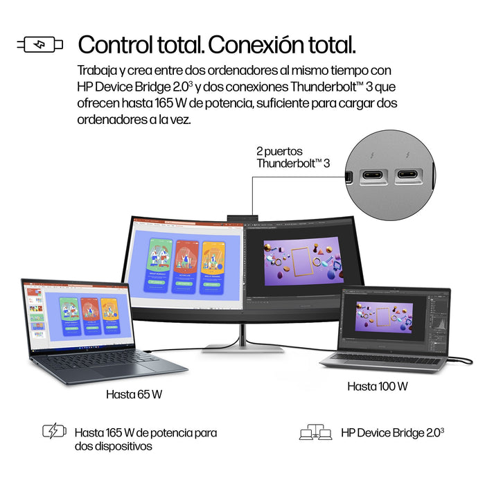 EAN 0197498453965 - HP Series 7 Pro 39.7 inch 5K2K Conferencing Monitor-740pm pantalla para PC 100,8 cm (39.7") 5120 x 2160 P imagen 13