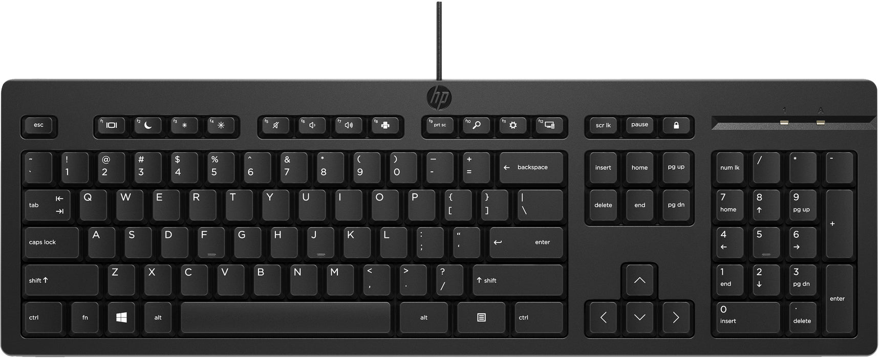 EAN 0195161008078 - HP 125 USB Wired Keyboard teclado Negro imagen 1