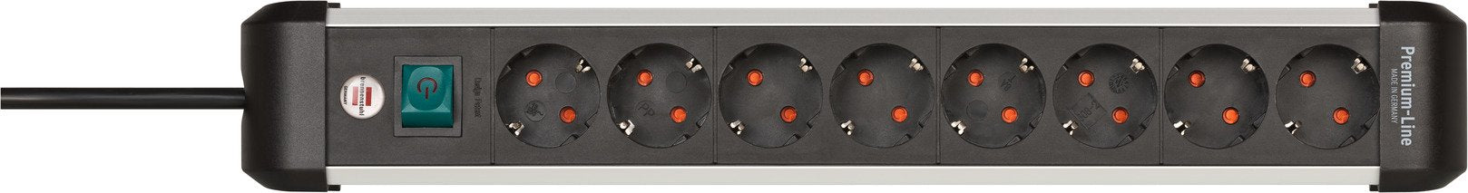 EAN 4007123677405 - Brennenstuhl 1391030800 base múltiple 3 m 8 salidas AC Interior Negro, Plata imagen 2