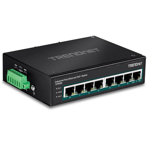 EAN 0710931161779 - Trendnet TI-PE80 switch No administrado Fast Ethernet (10/100) Energía sobre Ethernet (PoE) Negro imagen 2