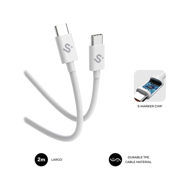 EAN 8436586743604 - SUBBLIM SUBCAB-C10011 cable USB USB 2.0 USB C Blanco imagen 1