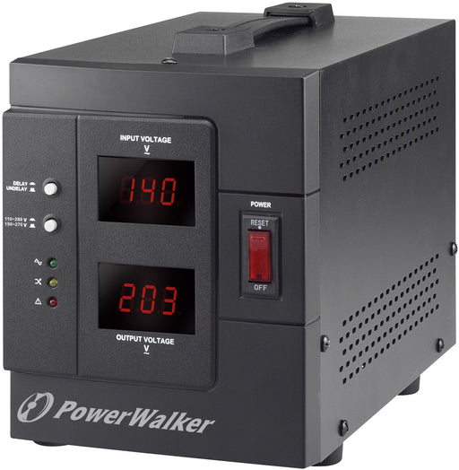 EAN 4260074976793 - PowerWalker AVR 1500/SIV regulador de voltaje 2 salidas AC 230 V Negro imagen 2