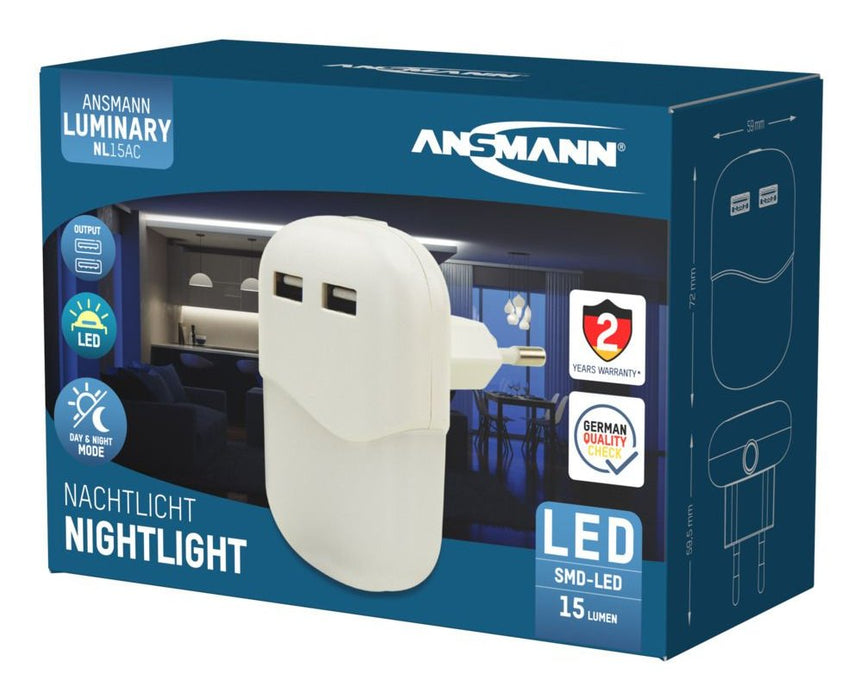 EAN 4013674172719 - Ansmann NL15AC + 2USB Luz de noche con enchufe o Luz quitamiedos con enchufe imagen 9